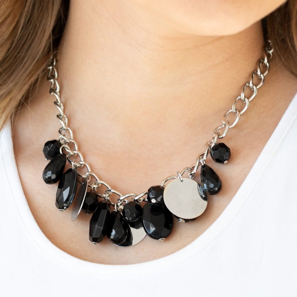 NWT Treasure Shore black charm necklace set